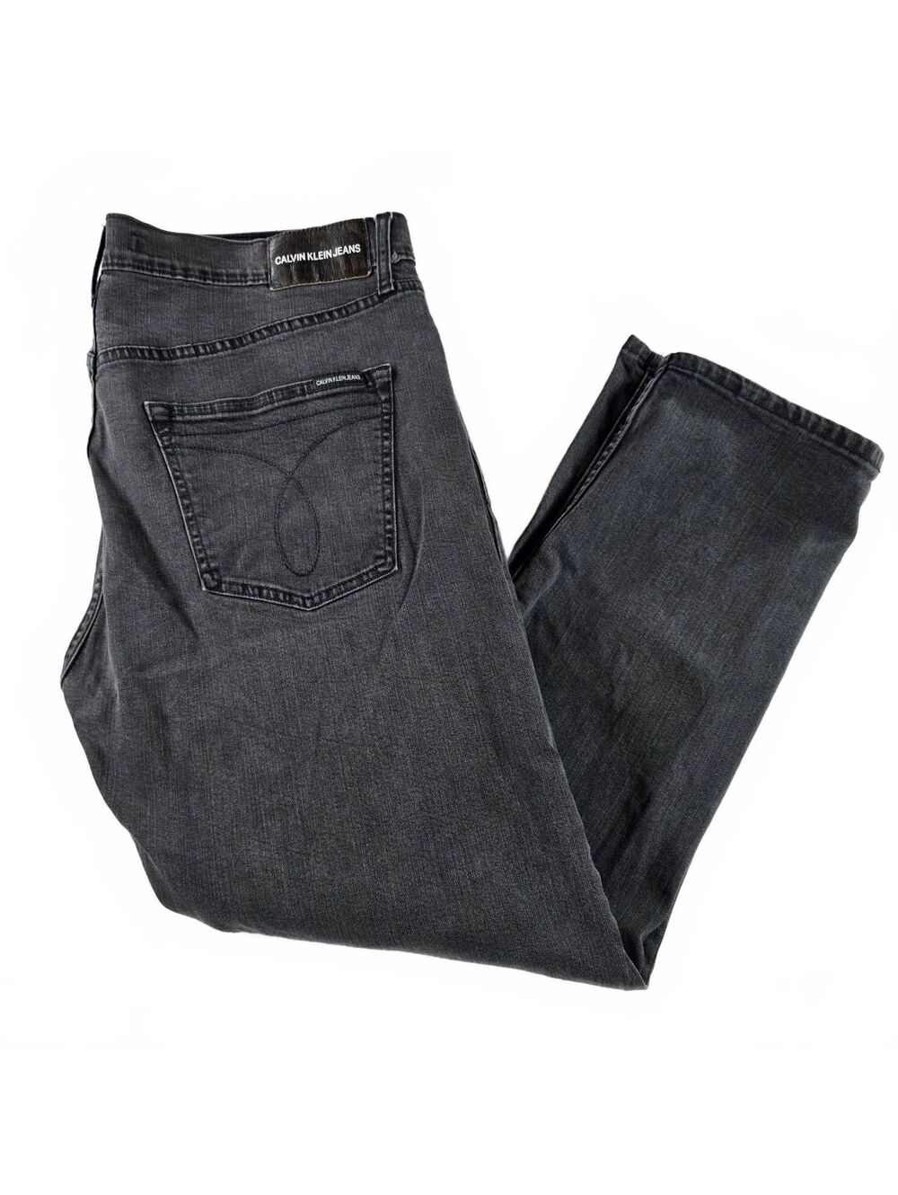 Calvin Klein Jeans Athletic Taper Men's Jeans Size 38x30 Black Trendy Streetwear